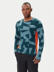 Adidas Bielizna termoaktywna górna Multi Synthetic Base Layer JP2756 Zielony Regular Fit. Zielona bielizna termoaktywna męska ADIDAS, m, bez wzorów, z syntetyku, bez ramiączek, trekkingowe. Za 199.99 zł.
