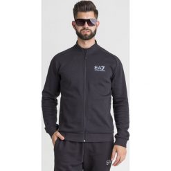 BLUZA EA7 Emporio Armani. Czarne bluzy rozpinane męskie EA7 Emporio Armani, l, bez wzorów, z tkaniny, bez ramiączek, bez kaptura. Za 287.40 zł.