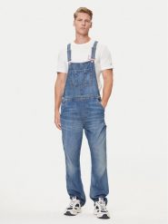 Tommy Jeans Ogrodniczki Classic DM0DM21244 Niebieski Straight Fit. Niebieskie jeansy męskie Tommy Jeans, bez wzorów, z jeansu. Za 589.99 zł.