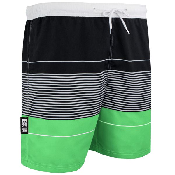 Męskie kąpielówki w paski w kratkę. Czarne kąpielówki męskie GUGGEN MOUNTAIN, m, bez wzorów, z materiału. W wyprzedaży za 169.04 zł.