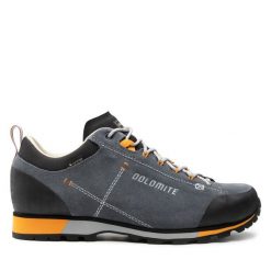 Trekkingi Dolomite. Szare buty trekkingowe męskie Dolomite, bez wzorów, z gore-texu, bez zapięcia, trekkingowe, gore-tex. Za 629.99 zł.