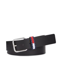 Pasek Męski Tommy Jeans. Czarne paski męskie Tommy Jeans, bez wzorów, z jeansu. Za 109.99 zł.