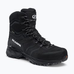 Buty trekkingowe SCARPA Rush Polar GTX. Czarne buty trekkingowe męskie Scarpa, bez wzorów, z polaru, bez zapięcia, wspinaczkowe. Za 909.99 zł.