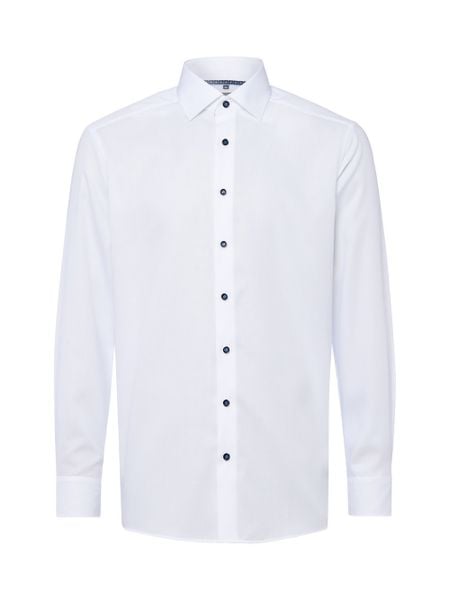 Finshley & Harding Koszula męska - Easy Care Mężczyźni Modern Fit Bawełna biały jednolity, 42. Białe koszule męskie Finshley & Harding, m, bez wzorów, z bawełny, bez kołnierzyka, bez ramiączek. Za 199.95 zł.