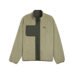 Męska dwustronna kurtka hybrydowa z dzianiną typu baranek PUMA Lux Army Green. Zielone kurtki męskie Puma, m, bez wzorów, z dzianiny, sportowe, bez ramiączek, bez kaptura. Za 479.00 zł.