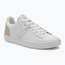 Buty męskie Napapijri. Białe buty trekkingowe męskie Napapijri, bez wzorów, bez zapięcia, trekkingowe. Za 189.99 zł.