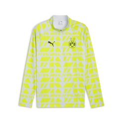 Męska bluza przedmeczowa z zamkiem 1/4 Borussia Dortmund PUMA. Szare bluzy bez kaptura męskie Puma, m, bez wzorów, bez kaptura. Za 339.00 zł.