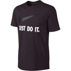 Nike Koszulka M Nsw Tee Jdi Swoosh New Black/Black L. Czarne t-shirty sportowe męskie marki Nike, z napisami, z bawełny, sportowe. W wyprzedaży za 55.00 zł.
