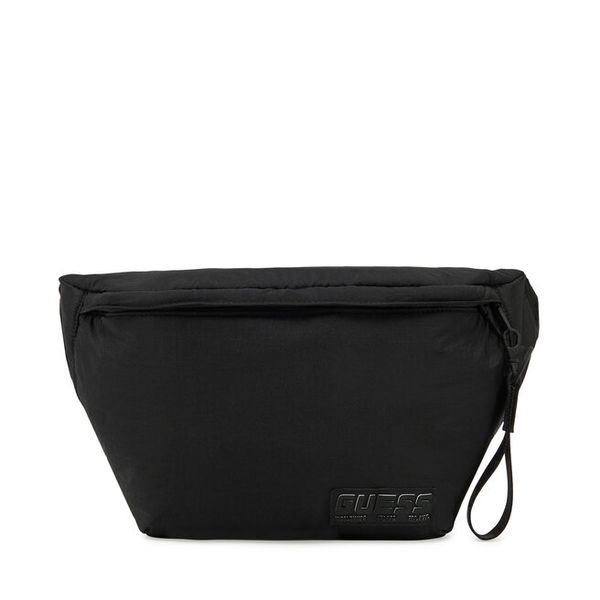 Nerka Guess. Czarne saszetki męskie Guess, z aplikacjami, małe. Za 129.99 zł.