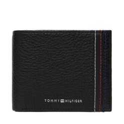Portfel Tommy Hilfiger. Czarne portfele męskie Tommy Hilfiger, bez wzorów. Za 249.99 zł.