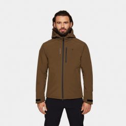 Kurtka męska softshell Alpinus ASO. Zielone kurtki softshell męskie Alpinus, m, bez wzorów, z softshellu, bez kaptura, trekkingowe. Za 279.00 zł.