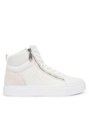 Calvin Klein Sneakersy Classic Cup Mid Laceup Zip Lth YM0YM01428 Biały. Białe buty sportowe na co dzień męskie Calvin Klein, m, bez wzorów, ze skóry, bez ramiączek, bez kaptura. Za 549.99 zł.