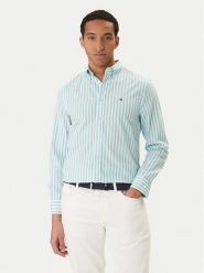 Tommy Hilfiger Koszula MW0MW42440 Zielony Regular Fit. Zielone koszule męskie Tommy Hilfiger, m, bez wzorów, z bawełny, bez kołnierzyka, bez ramiączek. Za 329.99 zł.