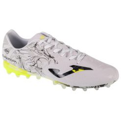 Buty piłkarskie korki męskie SUPER COPA treningowe do piłki nożnej FG. Białe buty treningowe męskie Joma, bez wzorów, bez zapięcia, do piłki nożnej. Za 199.99 zł.