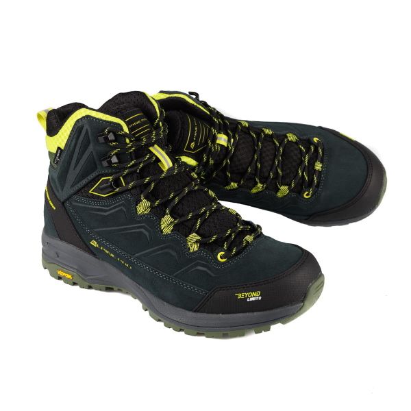 Buty trekkingowe męskie Alpine Pro Kufe Vibram. Żółte buty trekkingowe męskie Alpine Pro, bez wzorów, przed kolano, bez zapięcia, trekkingowe. W wyprzedaży za 499.00 zł.