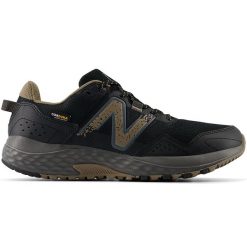Buty męskie New Balance MT410OK8 – czarne. Czarne buty do biegania męskie New Balance, bez wzorów, z materiału, bez zapięcia, do biegania. Za 199.99 zł.