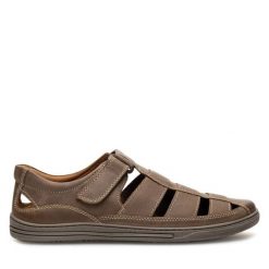 Sandały Lasocki. Brązowe sandały męskie Lasocki, bez zapięcia. Za 179.99 zł.