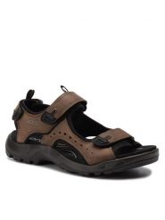 ECCO Sandały Offroad 82204402114 Brązowy. Brązowe sandały męskie ecco, z nubiku, bez zapięcia. Za 409.99 zł.
