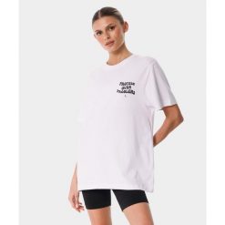 Bawełniany T-shirt z nadrukiem uniseks Carpatree. Białe t-shirty sportowe męskie CARPATREE, bez wzorów, z bawełny, sportowe, bez ramiączek. W wyprzedaży za 127.49 zł.