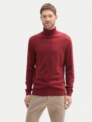 Tom Tailor Golf 1042456 Czerwony Regular Fit. Czerwone kardigany męskie Tom Tailor, bez wzorów, z bawełny, bez kołnierzyka, bez ramiączek. Za 89.99 zł.