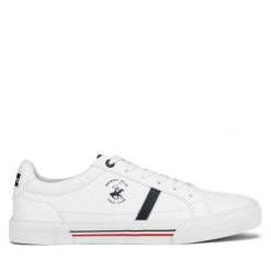 Trampki Beverly Hills Polo Club. Białe trampki męskie Beverly Hills Polo Club, bez wzorów, bez zapięcia. Za 189.99 zł.