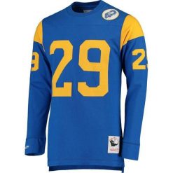 Bluza Mitchell & Ness Ls Los Angeles Rams. Niebieskie bluzy nierozpinane męskie Mitchell & Ness, m, bez wzorów, bez ramiączek, bez kaptura. Za 477.50 zł.