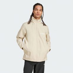 Kurtka Multi Essentials 2L Rain. Brązowe kurtki męskie ADIDAS, l, bez wzorów, sportowe, bez ramiączek, bez kaptura. W wyprzedaży za 285.35 zł.