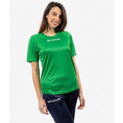 Koszulka piłkarska dla dorosłych Givova One. Zielone t-shirty sportowe męskie Givova, xl, bez wzorów, sportowe, bez ramiączek. Za 34.85 zł.