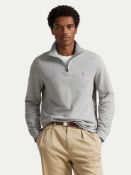 Polo Ralph Lauren Sweter 710P07411003 Szary Regular Fit. Szare swetry męskie Polo Ralph Lauren, bez wzorów, z bawełny, bez kołnierzyka, bez ramiączek. Za 849.99 zł.