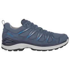 Buty trekkingowe męskie Lowa Innox Evo Ii Gtx. Niebieskie buty trekkingowe męskie Lowa, bez wzorów, z materiału, sportowe, bez obcasa, bez zapięcia. Za 955.00 zł.