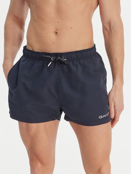 Gant Szorty kąpielowe 920006500 Granatowy Regular Fit. Niebieskie kąpielówki męskie Gant, m, bez wzorów, z syntetyku. Za 252.99 zł.