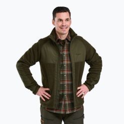 Kurtka męska Pinewood Pile Fleece. Zielone kurtki męskie Pinewood, m, bez wzorów, sportowe, bez ramiączek, bez kaptura. Za 429.99 zł.