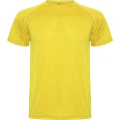 Męska Koszulka Sportowa Montecarlo Z Krótkim Rękawem. Żółte t-shirty sportowe męskie ROLY, l, bez wzorów, sportowe, bez ramiączek. Za 33.99 zł.