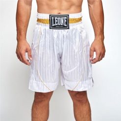 Spodenki treningowe LEONE 1947 Premium. Białe szorty sportowe męskie LEONE 1947, bez wzorów, sportowe. Za 159.99 zł.