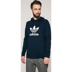 Adidas Originals - Bluza. Czarne bluzy z kapturem męskie Adidas Originals, z nadrukiem, z bawełny. W wyprzedaży za 219.90 zł.
