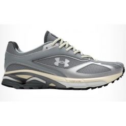 Buty do biegania Under Armour. Szare buty do biegania męskie Under Armour, bez wzorów, bez zapięcia, do biegania. Za 406.99 zł.
