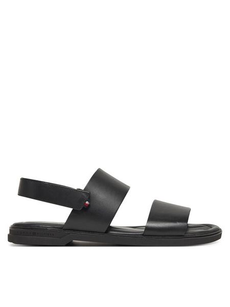 Tommy Hilfiger Sandały Premium Hilfiger Strappy Lh Sand FM0FM05356 Czarny. Czarne sandały męskie Tommy Hilfiger, ze skóry, bez zapięcia. Za 269.99 zł.