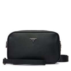 Saszetka Guess. Czarne saszetki męskie Guess, z aplikacjami, małe. Za 329.99 zł.