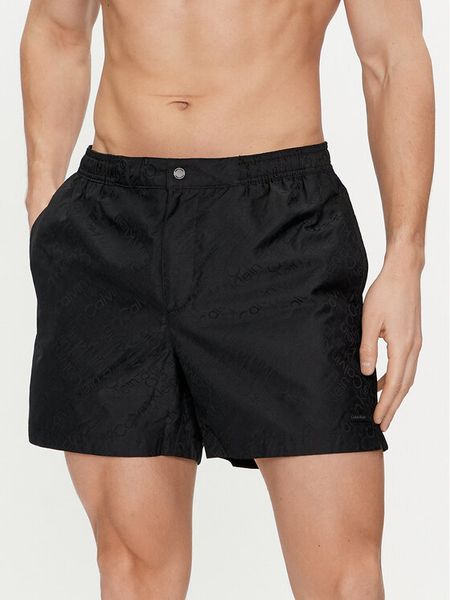 Calvin Klein Swimwear Szorty kąpielowe KM0KM00943 Czarny Regular Fit. Czarne kąpielówki męskie Calvin Klein Swimwear, m, bez wzorów, z syntetyku. Za 269.99 zł.