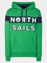 North Sails Bluza 691250 Zielony Regular Fit. Zielone bluzy nierozpinane męskie North Sails, m, bez wzorów, z bawełny, bez ramiączek, bez kaptura. Za 479.99 zł.