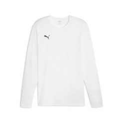 Dżersej z długim rękawem Puma Hoops team shooting. Białe koszulki męskie z długim rękawem Puma, bez wzorów, z dżerseju, sportowe, bez kołnierzyka, bez ramiączek. Za 168.90 zł.