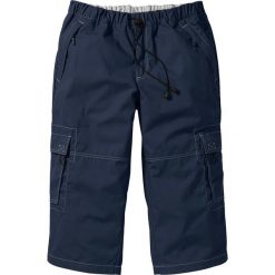 Spodnie 3/4 Loose Fit bonprix ciemnoniebieski. Niebieskie długie spodnie sportowe męskie bonprix. Za 89.99 zł.