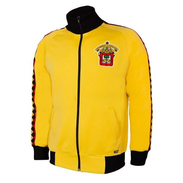 Kurtka piłkarska retro dla dorosłych Leones Negros udeG 1974. Żółte kurtki męskie COPA FOOTBALL, m, bez wzorów, młodzieżowe, bez ramiączek, bez kaptura. Za 423.96 zł.
