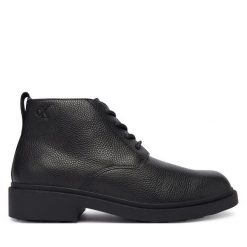 Botki Calvin Klein. Czarne sztyblety męskie Calvin Klein, bez obcasa, bez zapięcia. Za 679.99 zł.