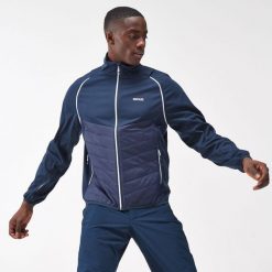 Męska kurtka turystyczna hybrydowa ocieplana Steren. Czerwone kurtki męskie Regatta, m, bez wzorów, sportowe, bez ramiączek, bez kaptura. Za 244.99 zł.