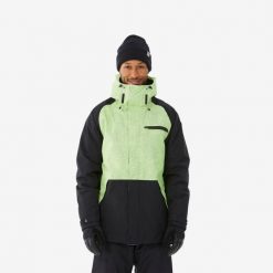 Kurtka snowboardowa męska Dreamscape SNB 100. Żółte kurtki narciarskie i snowboardowe męskie DREAMSCAPE, na zimę, m, bez wzorów, z materiału, bez kaptura, narciarskie. W wyprzedaży za 229.99 zł.