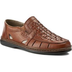 Półbuty RIEKER - 12389-24 Brown. Brązowe codzienne półbuty męskie Rieker, ze skóry ekologicznej, klasyczne. W wyprzedaży za 199.00 zł.