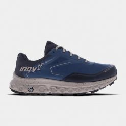 Buty do biegania męskie, Inov-8 RocFly G 350 GTX. Niebieskie buty do biegania męskie Inov-8, bez wzorów, z gumy, bez zapięcia, do biegania. Za 599.99 zł.