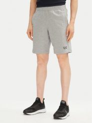 EA7 Emporio Armani Szorty sportowe 8NPS65 PJVRZ 3905 Szary. Szare szorty sportowe męskie EA7 Emporio Armani, bez wzorów, z bawełny, sportowe. Za 269.99 zł.