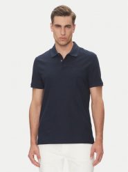 Calvin Klein Polo LV04LC239G Granatowy Regular Fit. Niebieskie koszulki polo męskie Calvin Klein, m, bez wzorów, z bawełny, bez kołnierzyka, bez ramiączek. Za 199.99 zł.
